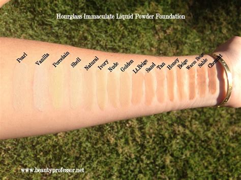 Related image | Foundation swatches, Beauty professor, Hourglass makeup