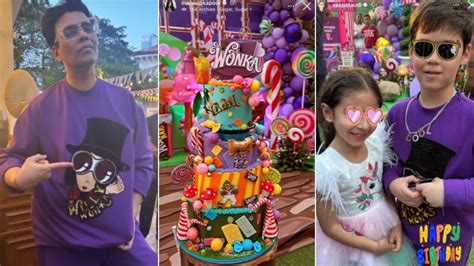 INSIDE Karan Johar’s Kids Yash-Roohi’s Birthday: Willy Wonka-Themed Decor; Taimur-Jeh, AbRam ...