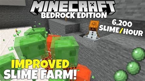 Minecraft Bedrock: Improved SLIME FARM Tutorial! 6,200 Slime/Hour! MCPE Xbox PC Switch | Slime ...