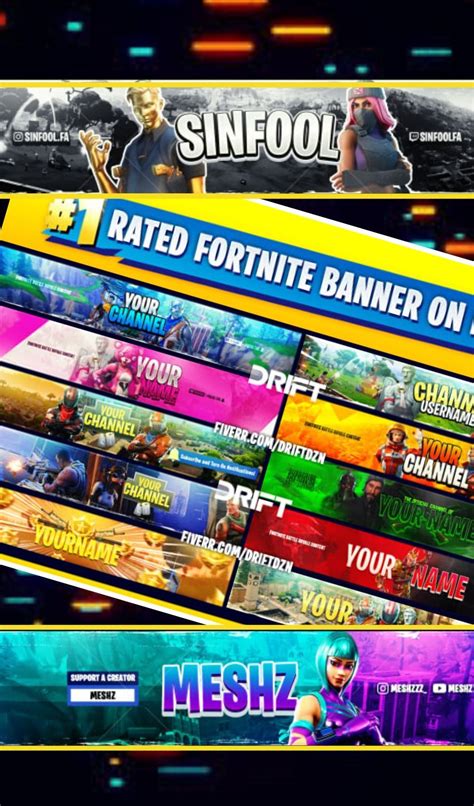 Driftdzn: I will design you a fortnite youtube banner and logo for $5 on fiverr.com | Youtube ...