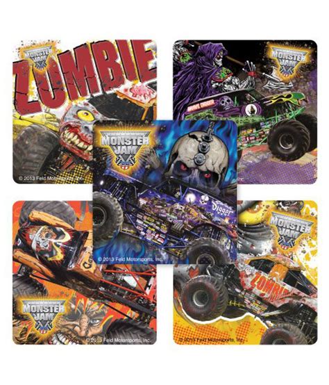 Monster Jam Zombie Truck Stickers - 75 Per Pack - Buy Monster Jam ...