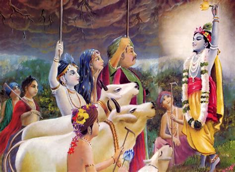 The story of Shri Krishna lifting Govardhan Parvat - Dharmic Verses