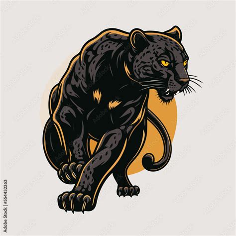 Black Panther face logo mascot icon wild animal character vector logo ...