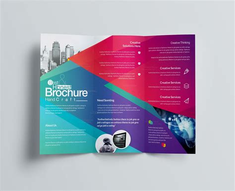 Excellent Professional Corporate Tri-Fold Brochure Template 001213 - Template Catalog