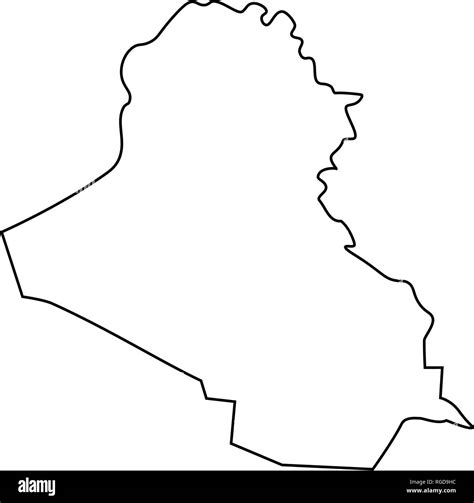 Flag Iraq Map Outline - Memoiro Fasinner