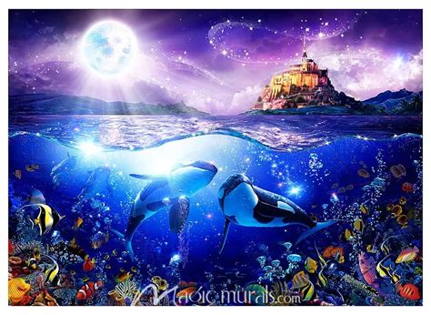 Lassen's Orca Paradise Wallpaper Mural by Magic Murals