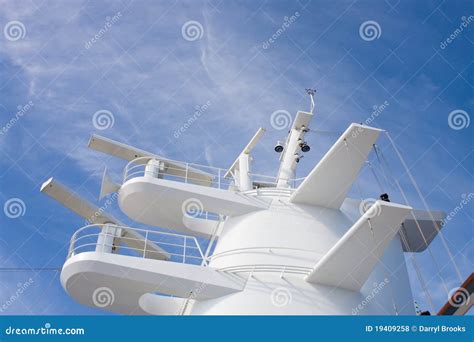 White Radar Tower On A Cruise Ship Royalty Free Stock Photos - Image ...