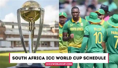 South Africa ICC World Cup Schedule 2023 - ICC Cricket World Cup