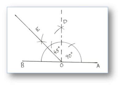 Construction of Angles by using Compass, Construction of Angles