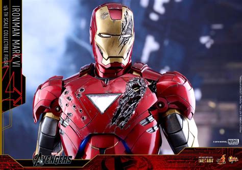 Hot Toys Marvel The Avengers Iron Man Mark VI DIECAST 1/6 Scale Figure ...