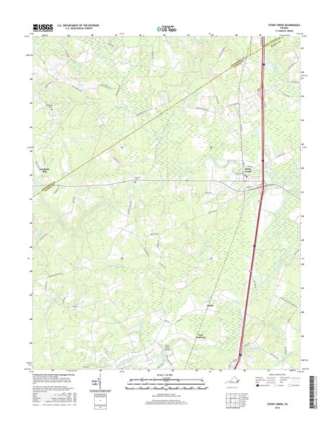 MyTopo Stony Creek, Virginia USGS Quad Topo Map