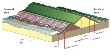 General structure of a dike in the Netherlands | Download Scientific ...