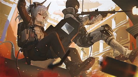 1920x1080px, 1080P free download | Video Game, Arknights, Girl, Gun ...