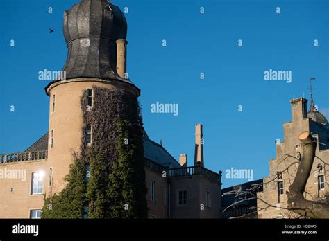 Winter at a castle in Germany Stock Photo - Alamy