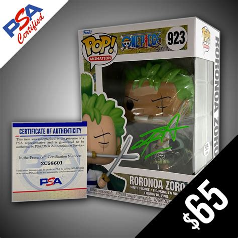 Funko Pop! - One Piece: Zoro #923 SIGNED by Christopher Sabat (PSA Cer – Chalice Collectibles