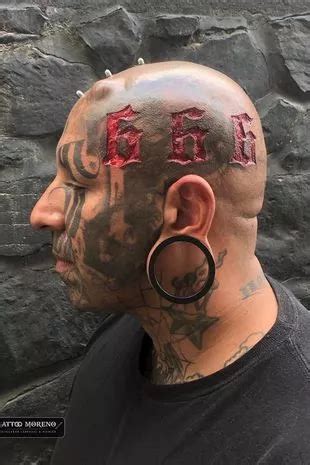 Tattoo-covered man has chunks of flesh removed from head to spell out ...