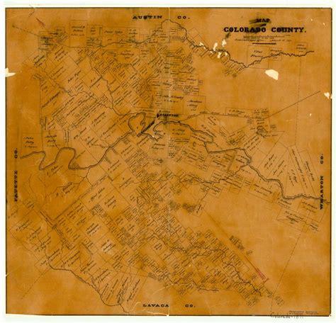 Map of Colorado County - Side 1 of 1 - The Portal to Texas History