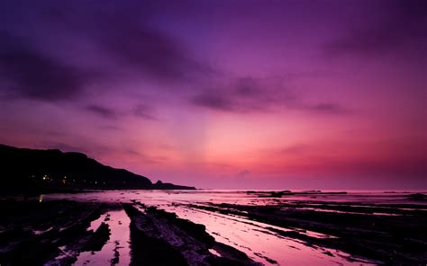 Purple Sunset Desktop Wallpaper - WallpaperSafari