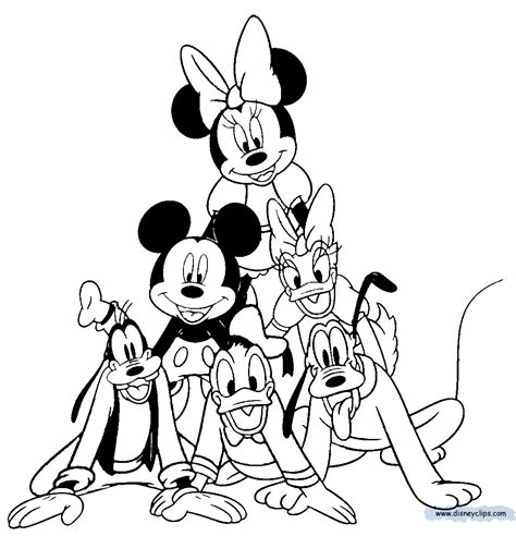 Mickey Mouse And His Friends Coloring Pages