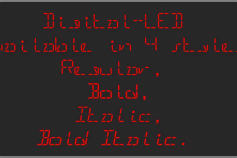 Digital-LED-Demo Font | 123467 | FontSpace