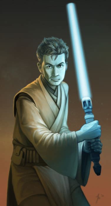 Ten as a Jedi {fan art} - The Tenth Doctor Fan Art (22313767) - Fanpop