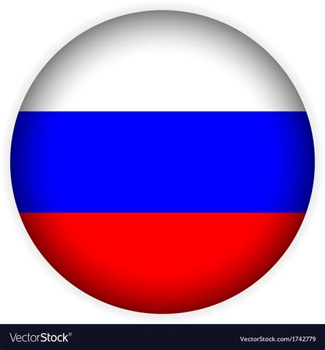 Russia flag button Royalty Free Vector Image - VectorStock