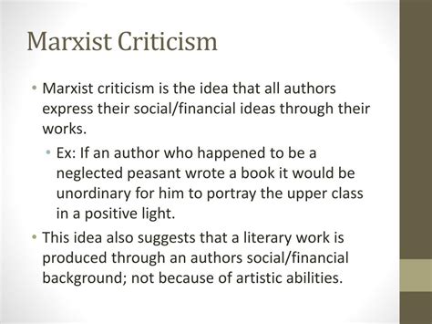 PPT - Marxist Criticism PowerPoint Presentation, free download - ID:3169832