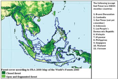 Map showing forest cover in Southeast Asia... | Download Scientific Diagram