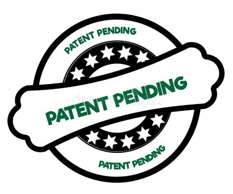 Black and Green PATENT PENDING Stamp. Stock Illustration - Illustration ...