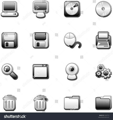 Computer Icons Black White Stock Vector (Royalty Free) 2333713 ...