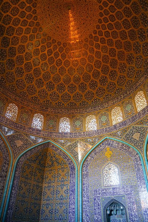 Interior of the dome of Sheikh Lotfollah Mosque Photograph by James Strachan - Fine Art America