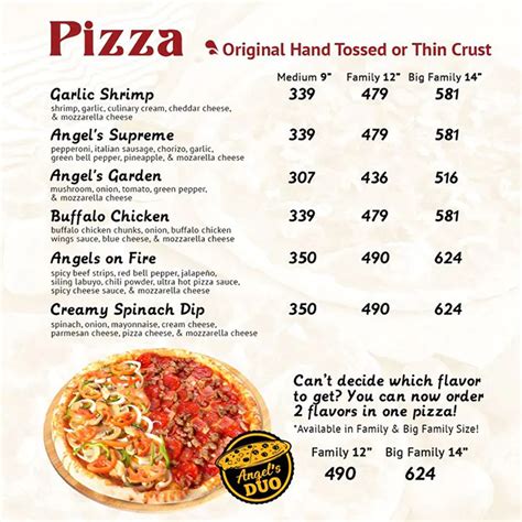 Angel's Pizza Menu Philippines (2024) — Philippine Menus