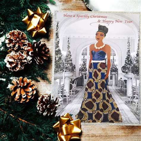 African Christmas Cards | Fashion Illustration Christmas Cards