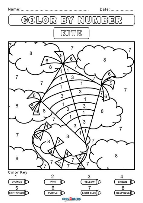 Free Color by Number Worksheets | Cool2bKids | Color by number printable, Kindergarten colors ...