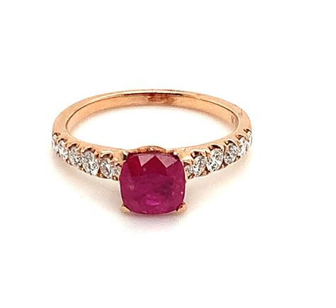 Ruby Engagement Ring Ruby Rose Gold Engagement Ring Ruby - Etsy