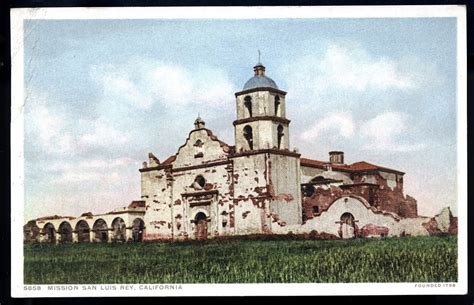 Picture postcard, "Mission San Luis Rey, California. Founded 1798" | National Museum of American ...