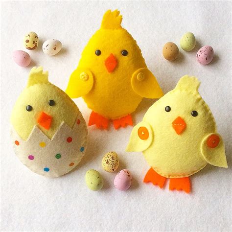 Felt Chick PDF Sewing Pattern Chick Ornaments Instant | Etsy