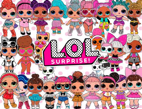 100 Lol Surprise Dolls ClipArt Digital PNG image picture