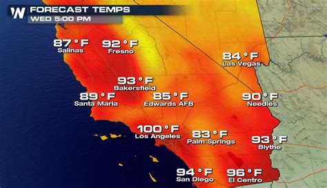 California Temperature Map Today - Printable Maps