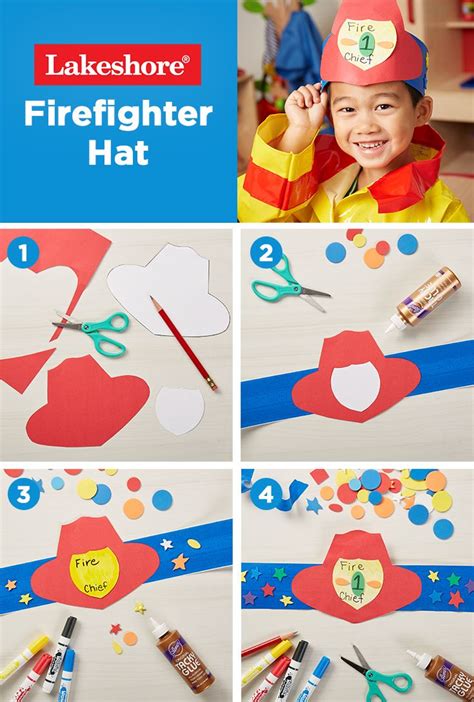 Firefighter Hat | Preschool activities, Firefighter crafts, Firefighter