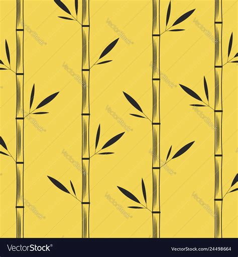 Stalks of bamboo with leaves creative oriental Vector Image