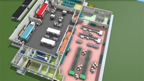 Factory Floor Plan - 3D model by Virtual Teic (@dyb) [f4a43b7] - Sketchfab