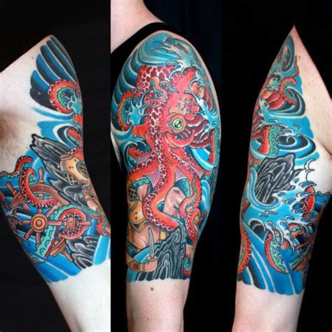 50 Japanese Octopus Tattoo Designs For Men - Tentacle Ink Ideas