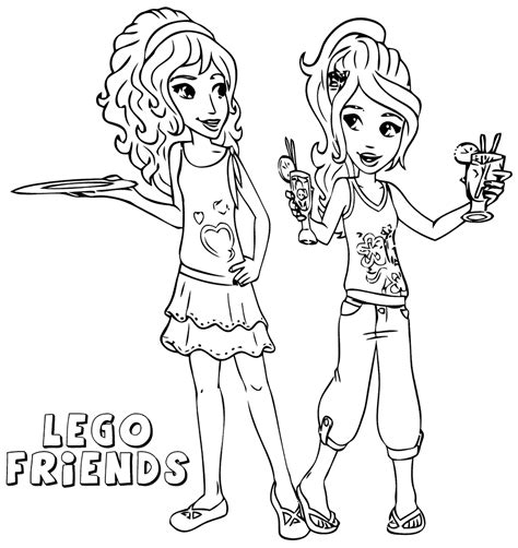 Lego Friends Coloring Pages to download and print for free