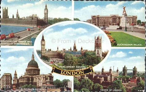 London Multiview Vintage 1960s Postcard