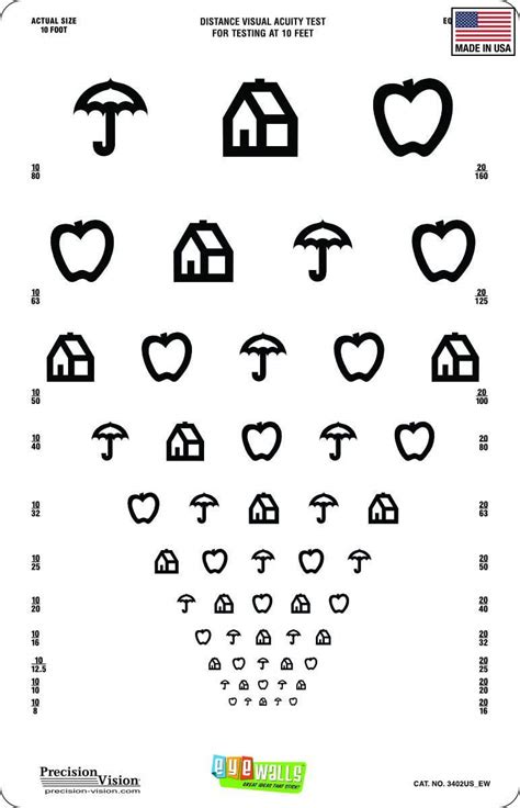 Buy Kids Peel and Stick 9”x14” Eye Test Chart (EyeWalls) Online at ...