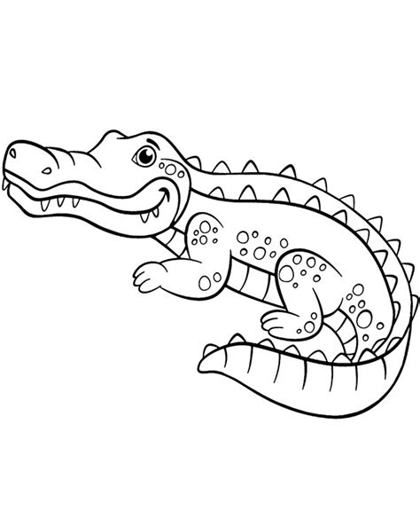 Cartoon alligator coloring page to print - Topcoloringpages.net