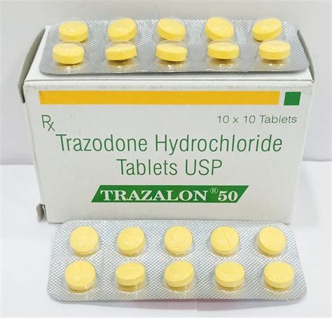 TRAZONIL 100MG TABLET (Trazodone Hydrochloride Tablets), Packaging Type ...