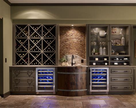 Sonoma wine room with True Residential 24" Dual Zone Wine Cabinets | Inspiring Spaces ...