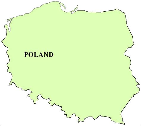 Poland Outline Map